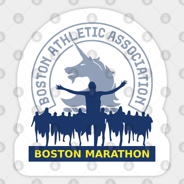 Boston marathon Sticker by ADD T-Shirt